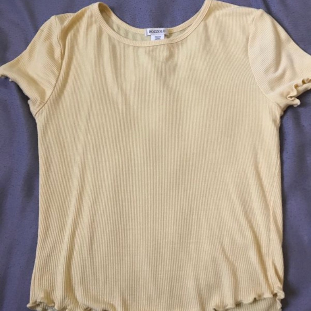 yellow cropped top